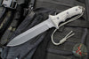 Chris Reeve Green Beret Fixed Blade- Black Canvas Micarta Handle- Black Finished Magnacut Part Serrated Edge GB7-1001