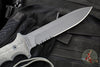 Chris Reeve Green Beret Fixed Blade- Black Canvas Micarta Handle- Black Finished Magnacut Part Serrated Edge GB7-1001