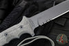 Chris Reeve Green Beret Fixed Blade- Black Canvas Micarta Handle- Black Finished Magnacut Part Serrated Edge GB7-1001