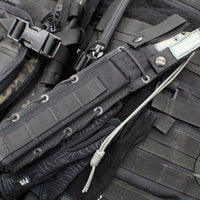 Chris Reeve Green Beret Fixed Blade- Black Canvas Micarta Handle- Black Finished Magnacut Part Serrated Edge GB7-1001
