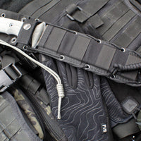 Chris Reeve Green Beret Fixed Blade- Black Canvas Micarta Handle- Black Finished Magnacut Part Serrated Edge GB7-1001