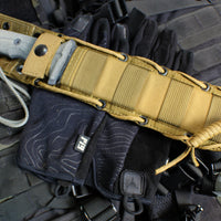 Chris Reeve Green Beret Fixed Blade- Black Canvas Micarta Handle- Black Plain Edge Magnacut Steel Blade- Tan Sheath GB7-1005