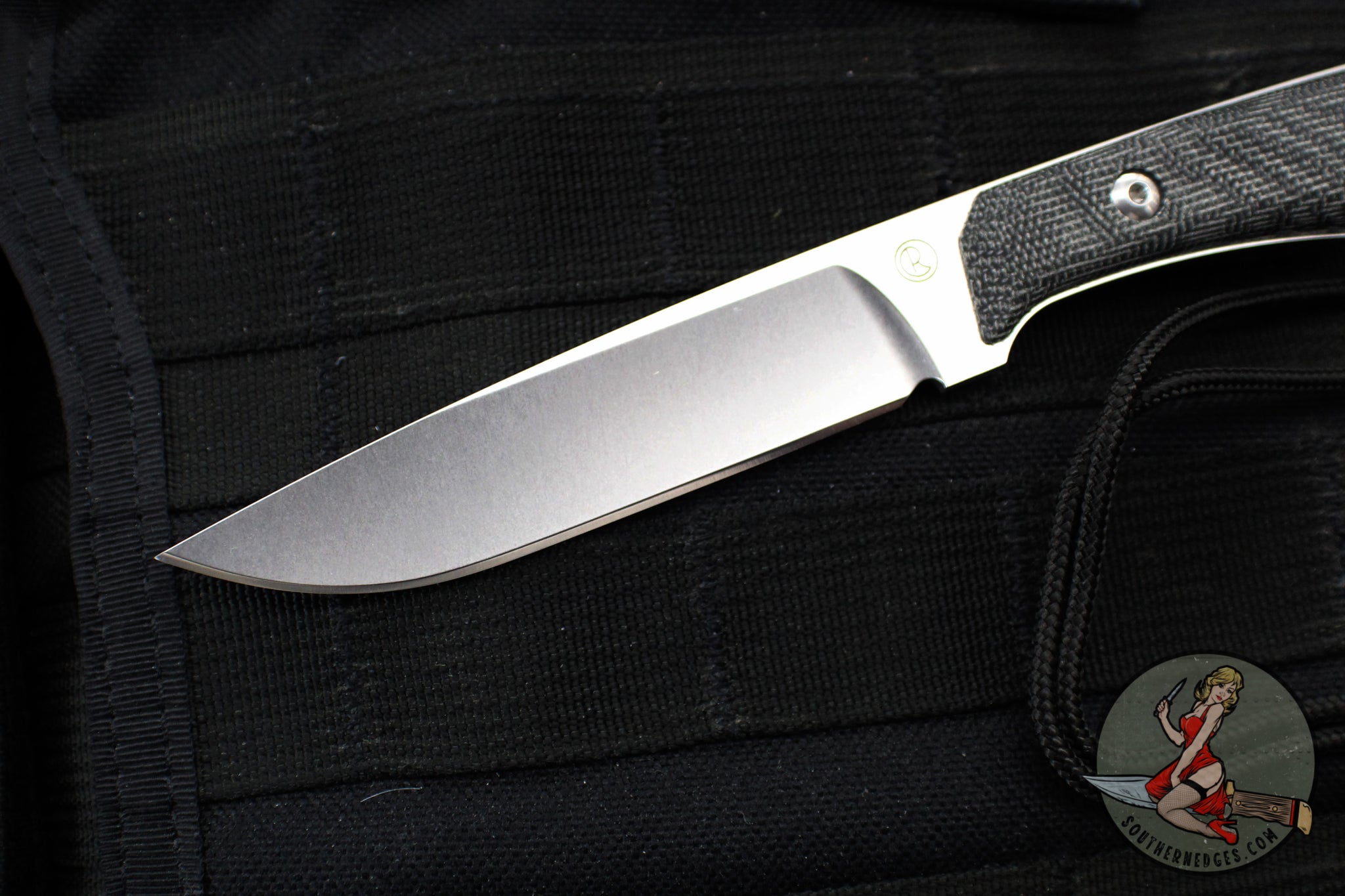 Chris Reeve Inyoni Fixed Blade- Drop Point- Black Canvas Micarta Handl ...