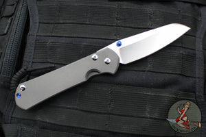 Chris Reeve Large Sebenza 31- LEFT HANDED- Insingo Edge- Sandblasted Titanium Handle- Stonewash Magnacut Blade L31-1009