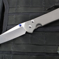 Chris Reeve Large Sebenza 31 Tanto- Sandblasted Finished Titanium- Stonewash Magnacut Blade L31-1010