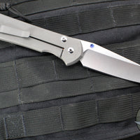 Chris Reeve Large Sebenza 31 Tanto- Sandblasted Finished Titanium- Stonewash Magnacut Blade L31-1010
