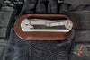 Chris Reeve Large Sebenza 31- Drop Point- Bog Oak Wood Inlay- Stonewash Magnacut Blade L31-1100 V8