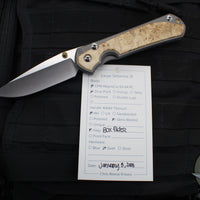 Chris Reeve Large Sebenza 31- Drop Point- Box Elder Wood Inlay- Magnacut Steel Blade L31-1108 v2