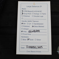 Chris Reeve Large Sebenza 31- Drop Point- Box Elder Wood Inlay- Magnacut Steel Blade L31-1108 v1