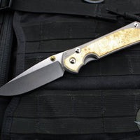 Chris Reeve Large Sebenza 31- Drop Point- Box Elder Wood Inlay- Magnacut Steel Blade L31-1108 v2