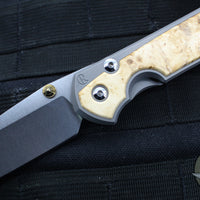 Chris Reeve Large Sebenza 31- Drop Point- Box Elder Wood Inlay- Magnacut Steel Blade L31-1108 v2