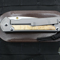 Chris Reeve Large Sebenza 31- Drop Point- Box Elder Wood Inlay- Magnacut Steel Blade L31-1108 v2