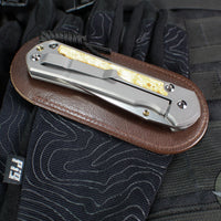 Chris Reeve Large Sebenza 31- Drop Point- Box Elder Wood Inlay- Magnacut Steel Blade L31-1108 v1