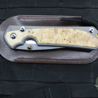 Chris Reeve Large Sebenza 31- Drop Point- Box Elder Wood Inlay- Magnacut Steel Blade L31-1108 v2