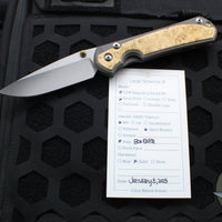 Chris Reeve Large Sebenza 31- Drop Point- Box Elder Wood Inlay- Magnacut Steel Blade L31-1108 v1