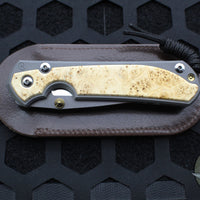 Chris Reeve Large Sebenza 31- Drop Point- Box Elder Wood Inlay- Magnacut Steel Blade L31-1108 v1