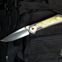 Chris Reeve Large Sebenza 31- Drop Point- Box Elder Wood Inlay- Magnacut Steel Blade L31-1108 v2