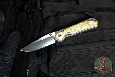 Chris Reeve Large Sebenza 31- Drop Point- Box Elder Wood Inlay- Magnacut Steel Blade L31-1108 v2