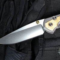 Chris Reeve Large Sebenza 31- Drop Point- Box Elder Wood Inlay- Magnacut Steel Blade L31-1108 v2