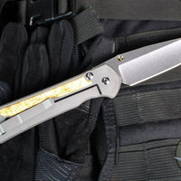 Chris Reeve Large Sebenza 31- Drop Point- Box Elder Wood Inlay- Magnacut Steel Blade L31-1108 v2