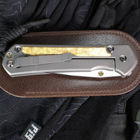 Chris Reeve Large Sebenza 31- Drop Point- Box Elder Wood Inlay- Magnacut Steel Blade L31-1108 v2