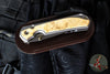 Chris Reeve Large Sebenza 31- Drop Point- Box Elder Wood Inlay- Stonewash Magnacut Blade L31-1108 V3