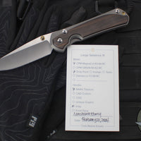 Chris Reeve Large Sebenza 31- Drop Point- Macassar Ebony Wood Inlay- L31-1116 IN CPM-MAGNACUT