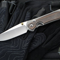 Chris Reeve Large Sebenza 31- Drop Point- Macassar Ebony Wood Inlay- L31-1116 IN CPM-MAGNACUT