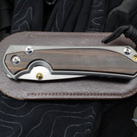Chris Reeve Large Sebenza 31- Drop Point- Macassar Ebony Wood Inlay- L31-1116 IN CPM-MAGNACUT