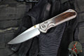 Chris Reeve Large Sebenza 31- Drop Point- Macassar Ebony Wood Inlay- L31-1116 IN CPM-MAGNACUT v2
