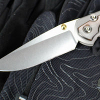 Chris Reeve Large Sebenza 31- Drop Point- Macassar Ebony Wood Inlay- L31-1116 IN CPM-MAGNACUT
