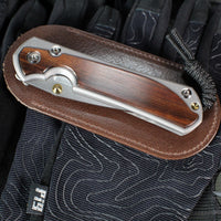 Chris Reeve Large Sebenza 31- Drop Point- Macassar Ebony Wood Inlay- L31-1116 IN CPM-MAGNACUT