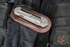Chris Reeve Large Sebenza 31- Insingo Edge- Glass Blasted- Bog Oak Wood Inlay- Stonewash Magnacut Blade L31-1124