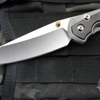 Chris Reeve Large Sebenza 31- Insingo Edge- Glass Blasted- Bog Oak Wood Inlay- Stonewash Magnacut Blade L31-1124 v2
