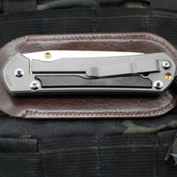 Chris Reeve Large Sebenza 31- Insingo Edge- Glass Blasted- Bog Oak Wood Inlay- Stonewash Magnacut Blade L31-1124 v2