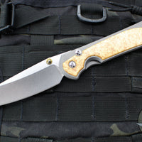 Chris Reeve Large Sebenza 31- Insingo Edge- Glass Blasted- Box Elder Wood Inlay- Stonewash Magnacut Blade L31-1126 v2