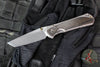 Chris Reeve Large Sebenza 31- Tanto Edge- Glass Blasted Titanium- Bog Oak Wood Inlay- Magnacut Steel Blade L31-1130 V2