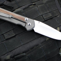 Chris Reeve Large Sebenza 31- Natural Micarta Inlay- Drop Point Blade L31-1212 In Magnacut