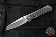 Chris Reeve Large Sebenza 31- Insingo- Glass Blasted Finished Titanium- Black Micarta Inlay- Stonewash Magnacut Steel L31-1224