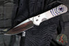 Chris Reeve Large Sebenza 31- Drop Point- Unique Graphic Titanium Handle- Amethyst Cabochon Inlay- Stonewash Magnacut Blade L31-1408-0136 V5