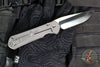 Chris Reeve Large Sebenza 31- Drop Point- Unique Graphic Titanium Handle- Amethyst Cabochon Inlay- Stonewash Magnacut Blade L31-1408-0136 V7