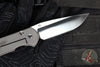 Chris Reeve Large Sebenza 31- Drop Point- Unique Graphic Titanium Handle- Amethyst Cabochon Inlay- Stonewash Magnacut Blade L31-1408-0136 V7