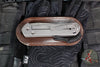 Chris Reeve Large Sebenza 31- Drop Point- Unique Graphic Titanium Handle- Amethyst Cabochon Inlay- Stonewash Magnacut Blade L31-1408-0136 V7