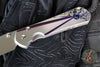 Chris Reeve Large Sebenza 31- Drop Point- Unique Graphic Titanium Handle- Amethyst Cabochon Inlay- Stonewash Magnacut Blade L31-1408-0136 V8
