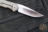 Chris Reeve Large Sebenza 31- Drop Point- Unique Graphic Titanium Handle- Hematite Cabochon Inlay- Stonewash Magnacut Blade L31-1408-0400