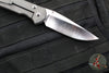 Chris Reeve Large Sebenza 31- Drop Point- Unique Graphic Titanium Handle- Hematite Cabochon Inlay- Stonewash Magnacut Blade L31-1408-0400 v2