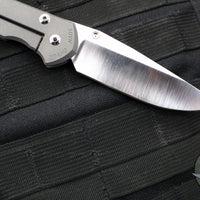 Chris Reeve Large Sebenza 31- Drop Point- Unique Graphic Titanium Handle- Hematite Cabochon Inlay- Stonewash Magnacut Blade L31-1408-0400 v2