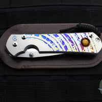 Chris Reeve Large Sebenza 31- Drop Point- Unique Graphic- Tiger's Eye Cabochon L31-1408-1060 v2