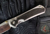 Chris Reeve Large Sebenza 31- Polished Titanium Handle- Polished Drop Point- Bog Oak Wood Inlay- L31-1620 IN CPM-MAGNACUT v7