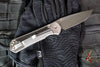 Chris Reeve Large Sebenza 31- Polished Titanium Handle- Polished Drop Point- Bog Oak Wood Inlay- L31-1620 IN CPM-MAGNACUT v7